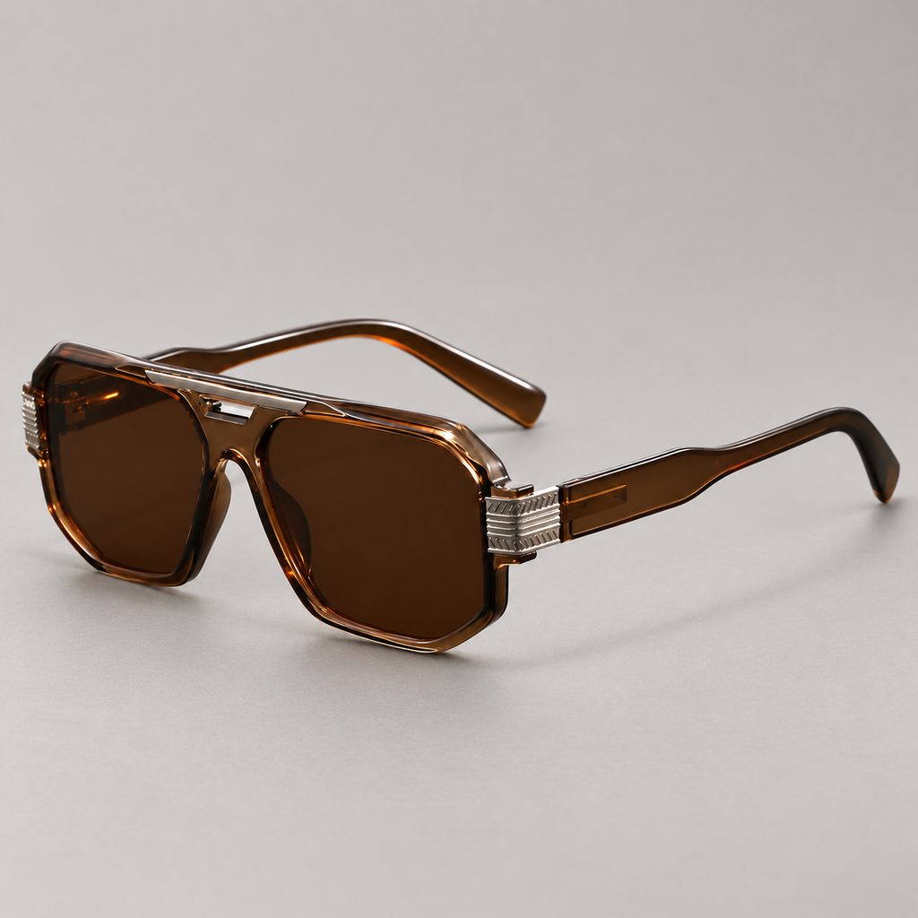 Skyline Retro Acetate Square Frame Sunglasses