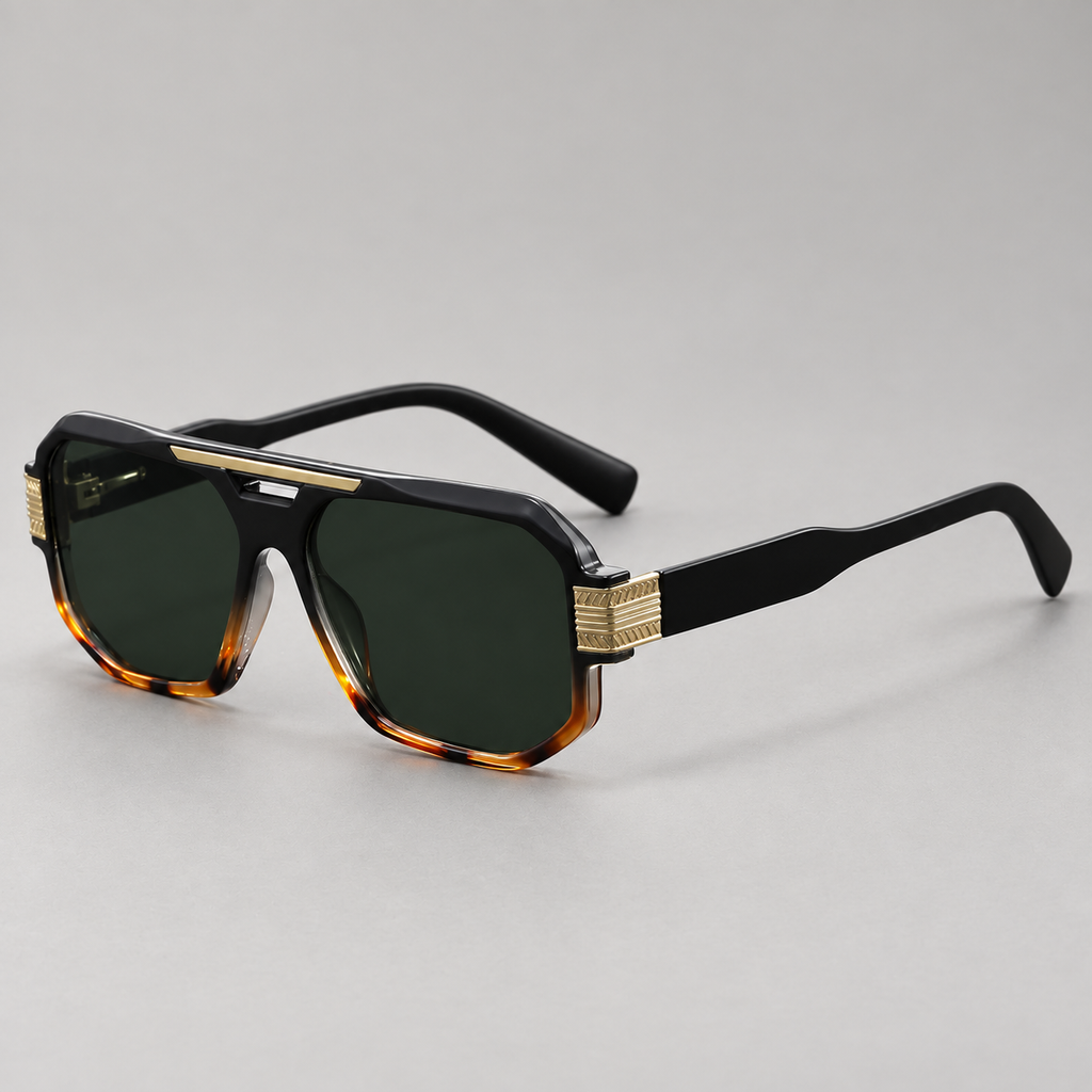 Skyline Retro Acetate Square Frame Sunglasses