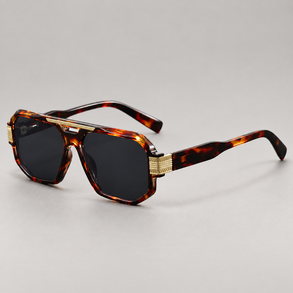 Skyline Retro Acetate Square Frame Sunglasses