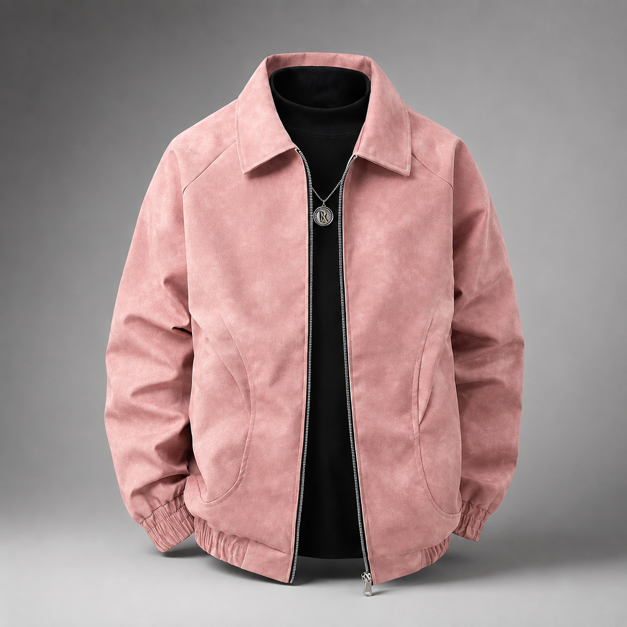 Spencer Men's Bomber Jacket – Smooth Zip-Up Casual Jacket with Lining