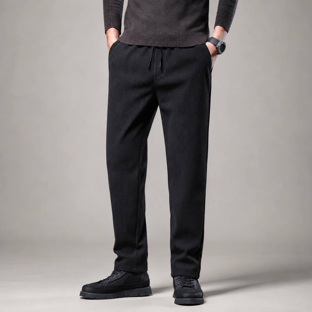 Tanner Straight-Leg Textured Drawstring Pants