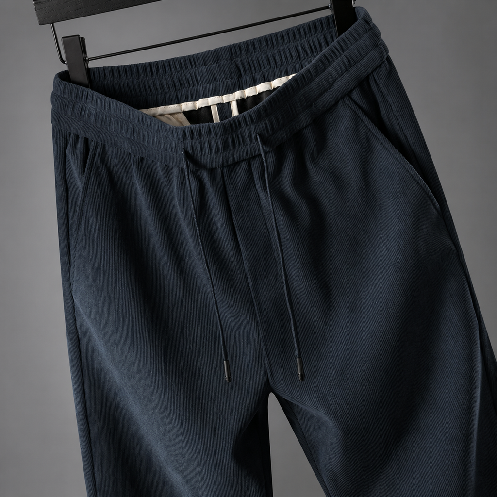 Tanner Straight-Leg Textured Drawstring Pants