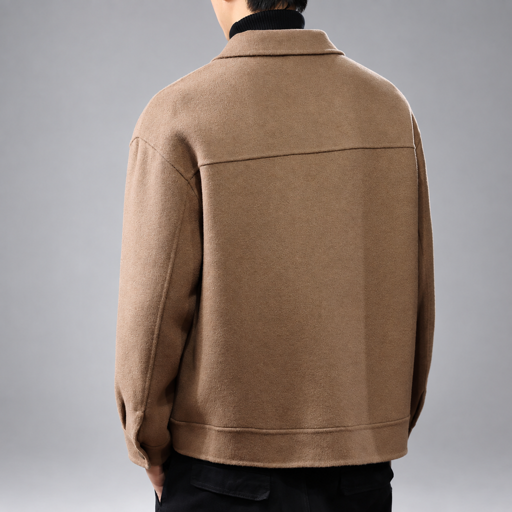 Fabien Men's Textured Snap-Front Jacket with Flap Chest Pockets