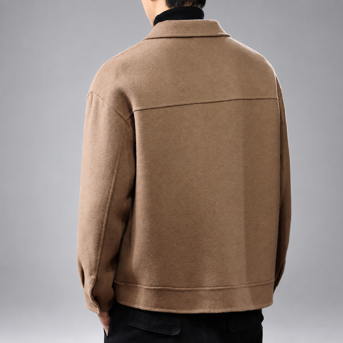 Fabien Men's Textured Snap-Front Jacket with Flap Chest Pockets