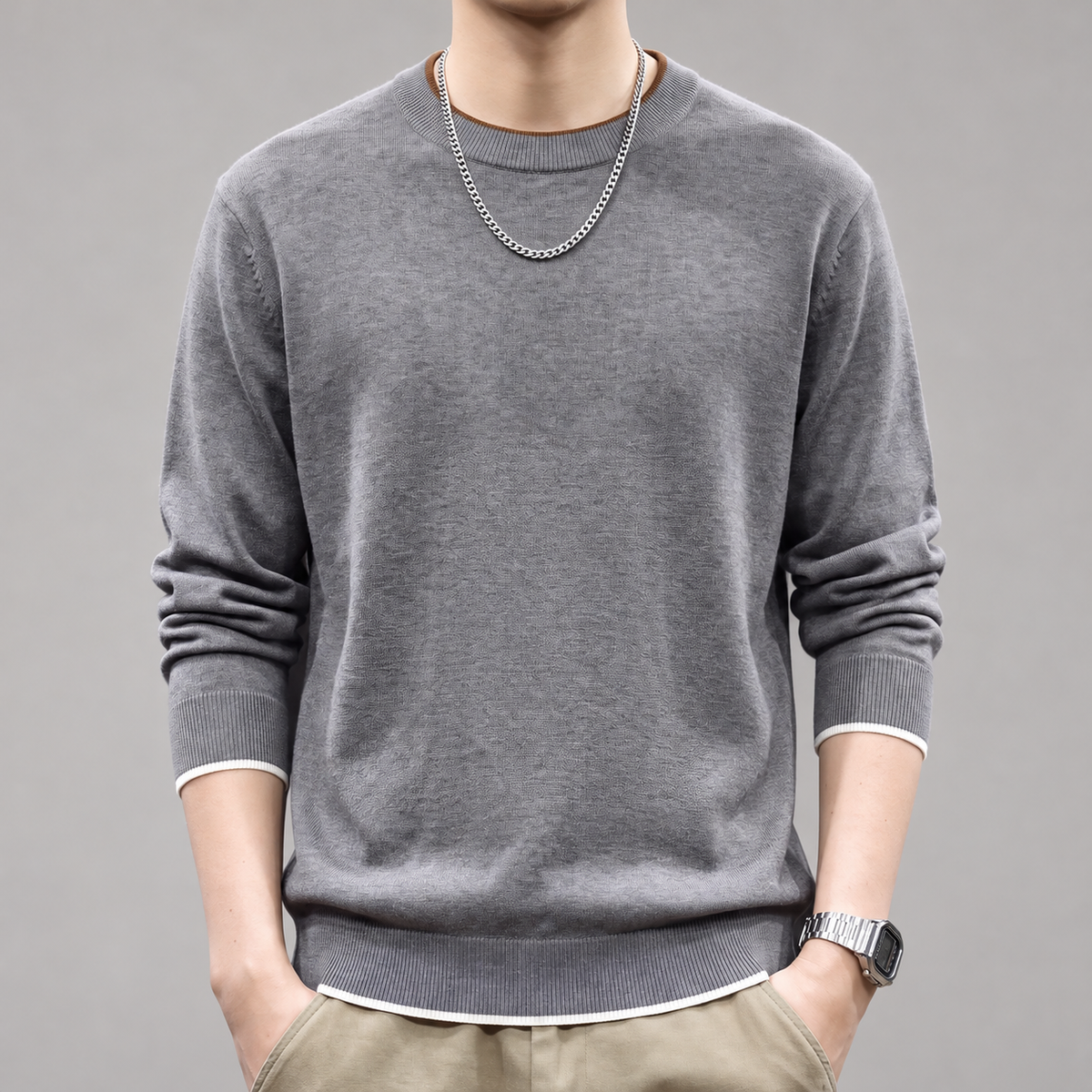 Mark Men’s Fine Knit Crewneck Sweater