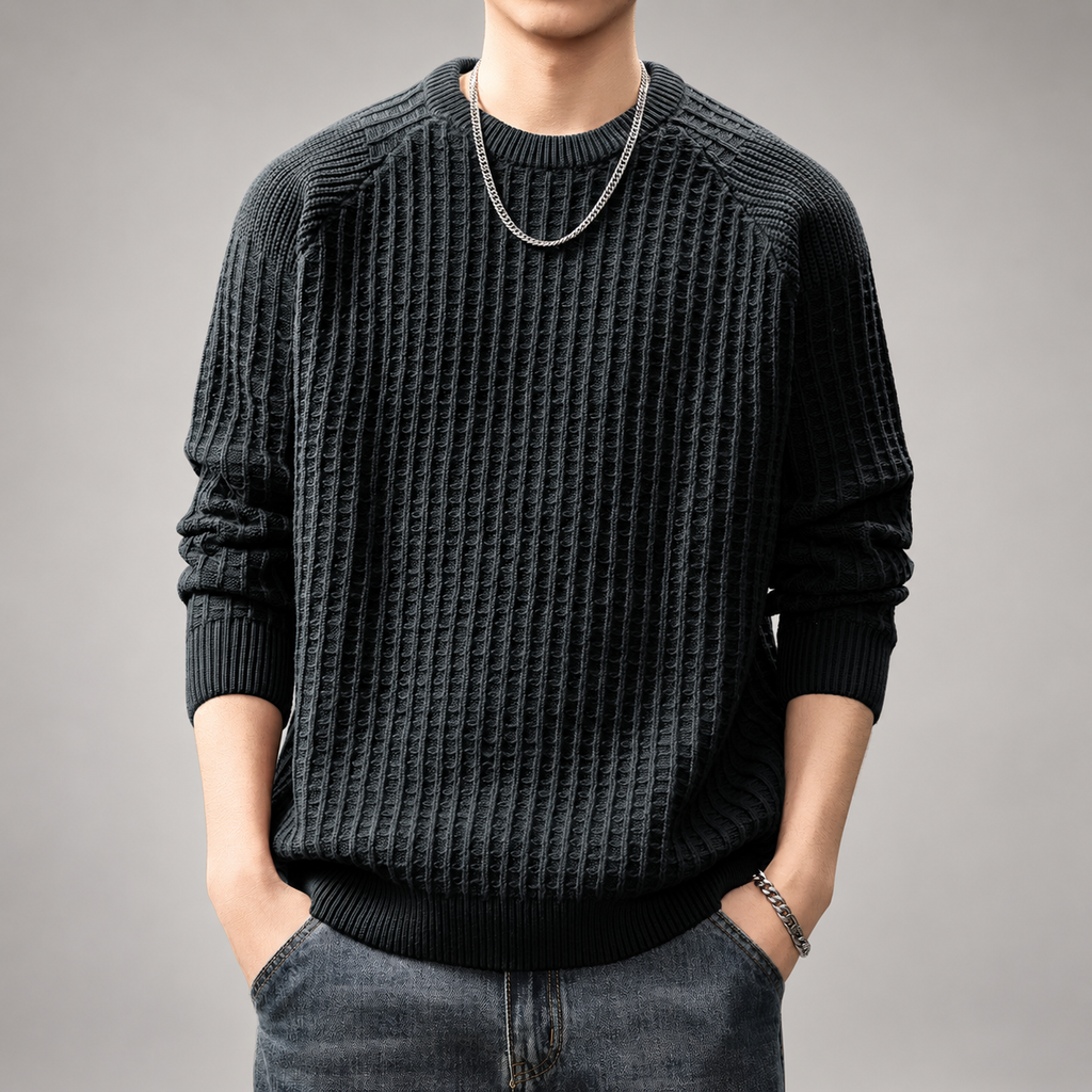 Averlon Men’s Raglan Sleeve Knit Pullover