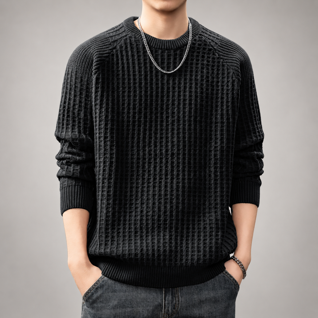 Averlon Men’s Raglan Sleeve Knit Pullover