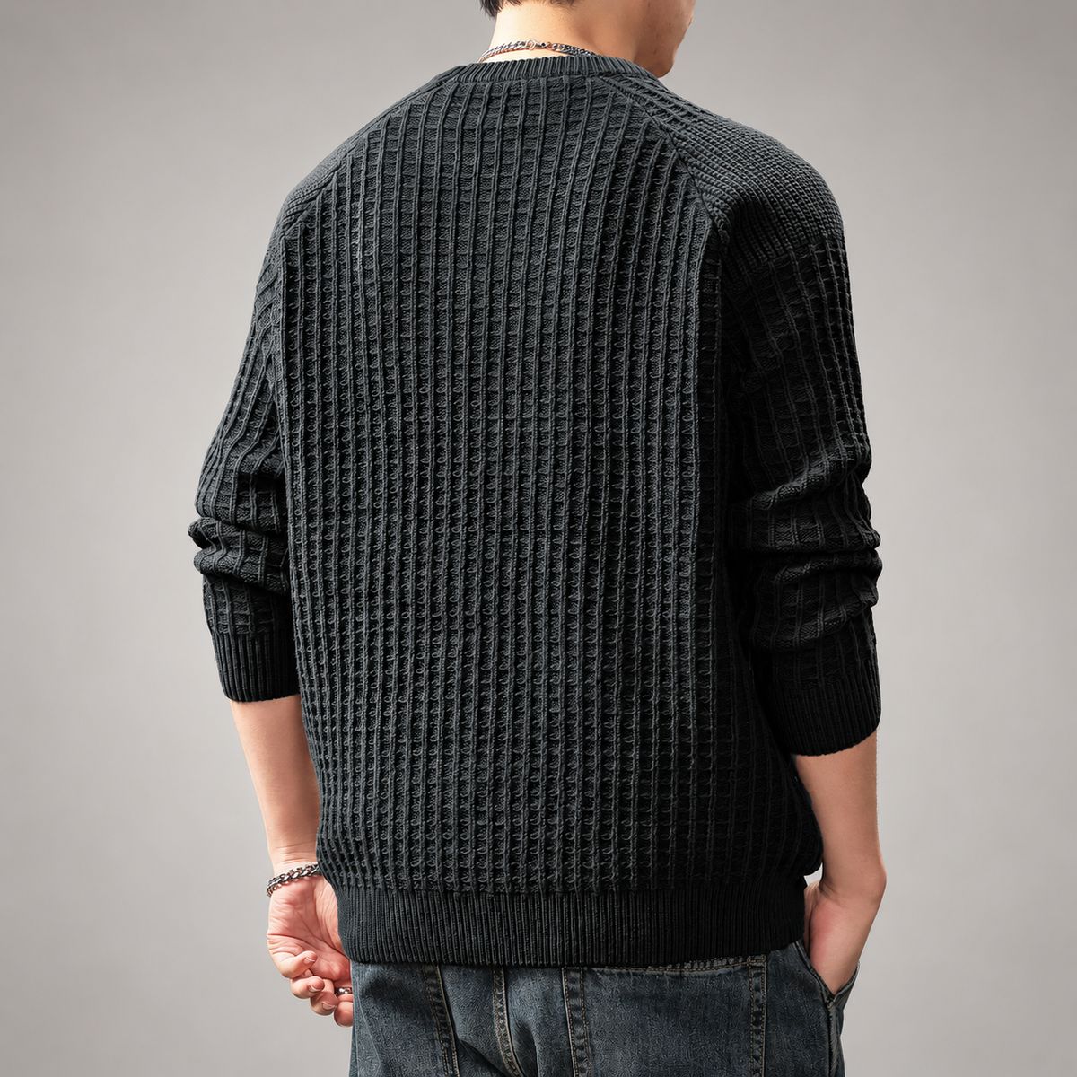 Averlon Men’s Raglan Sleeve Knit Pullover