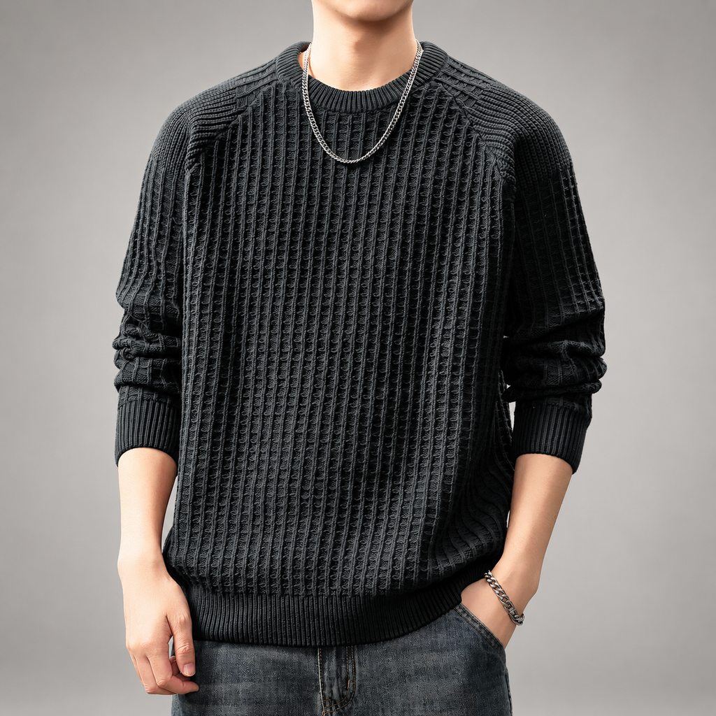 Averlon Men’s Raglan Sleeve Knit Pullover