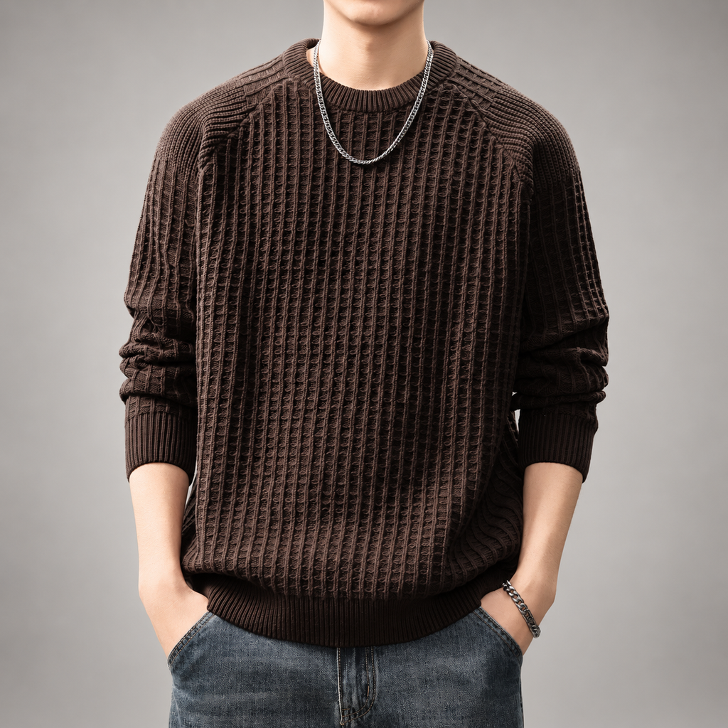 Averlon Men’s Raglan Sleeve Knit Pullover