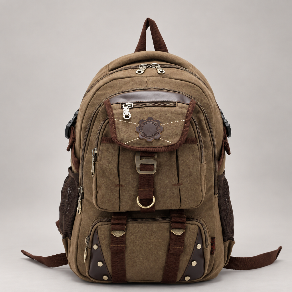 Tobias Multi-Compartment Canvas Backpack