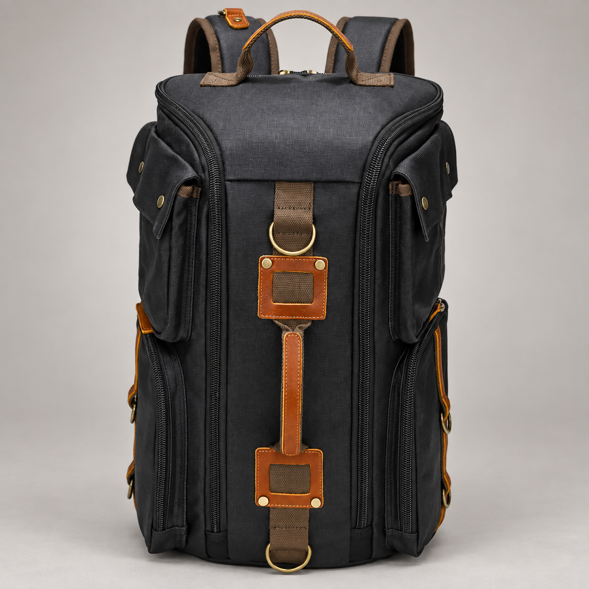Trevor Canvas-Look Multi-Pocket Travel Backpack