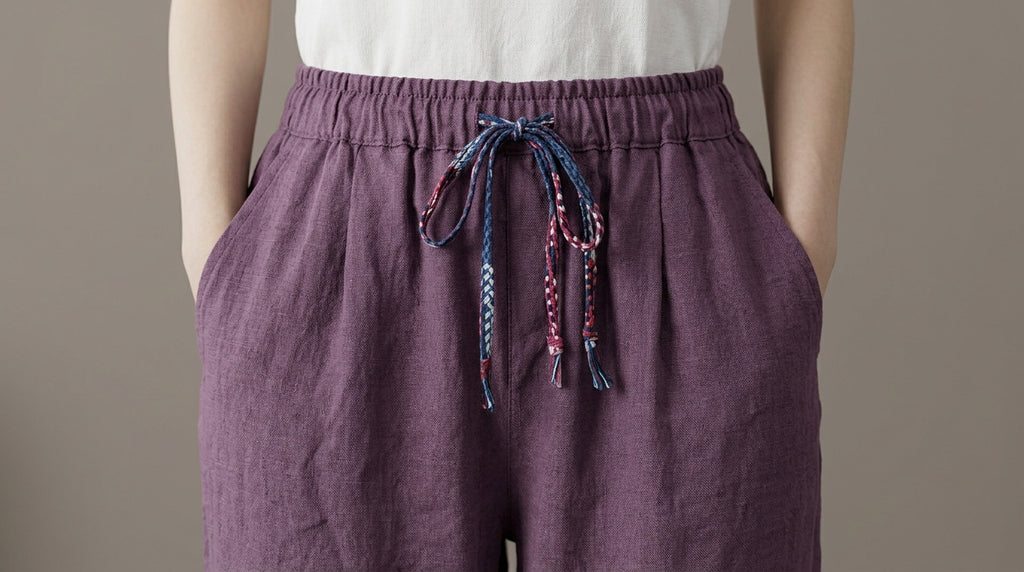 Patricia Cotton-Linen Blend Cropped Drawstring Pants