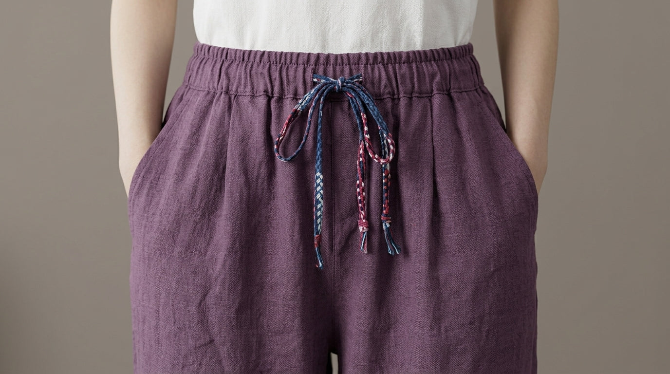 Patricia Cotton-Linen Blend Cropped Drawstring Pants