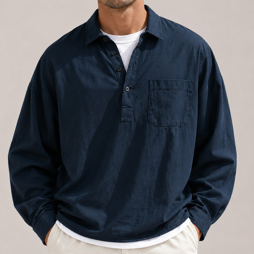Caleb Men’s Half-Button Popover Shirt
