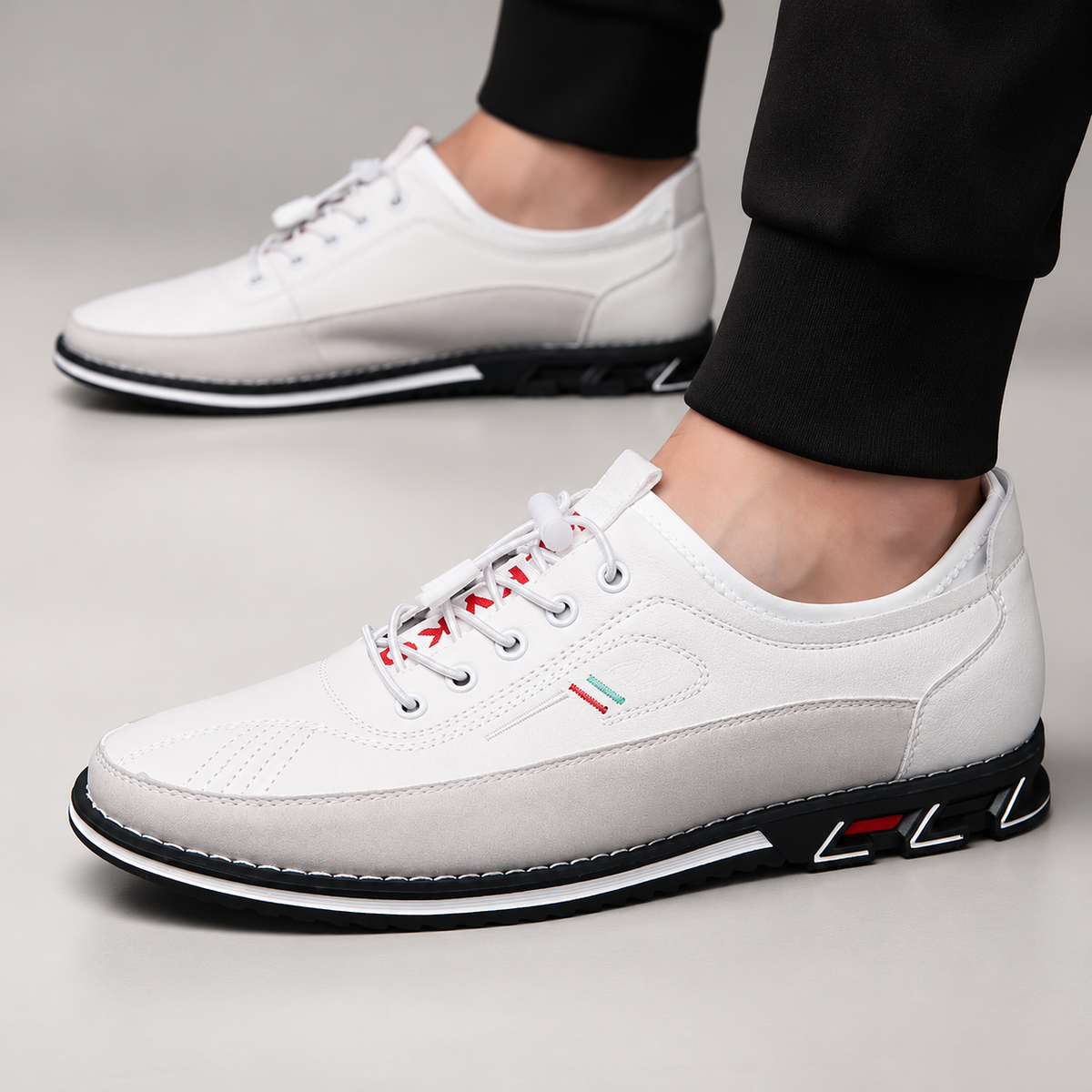Velor Men’s Lace-Up Casual Sneakers