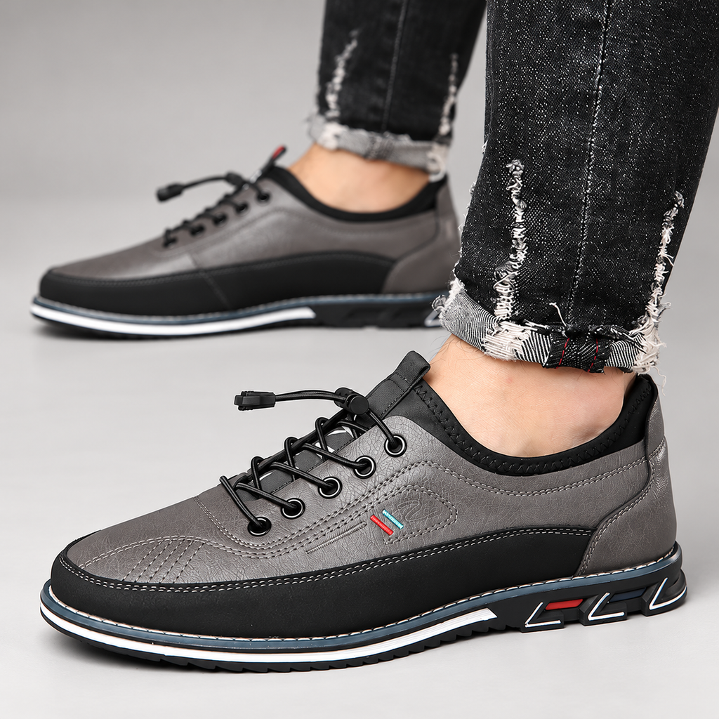 Velor Men’s Lace-Up Casual Sneakers