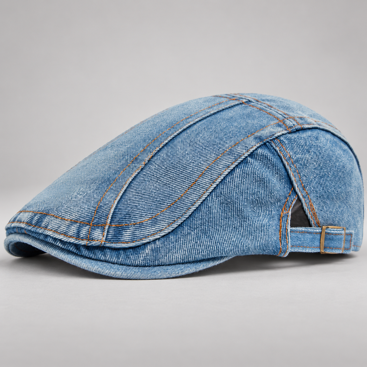 Vincent Men’s Washed Denim Flat Cap