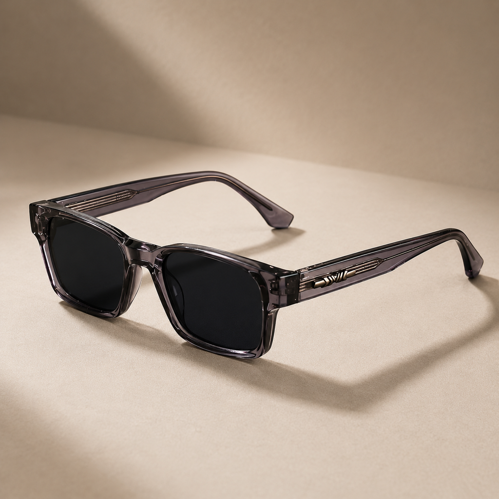 Vincent Men's Square Sunglasses – UV400 Lightweight Retro Shades