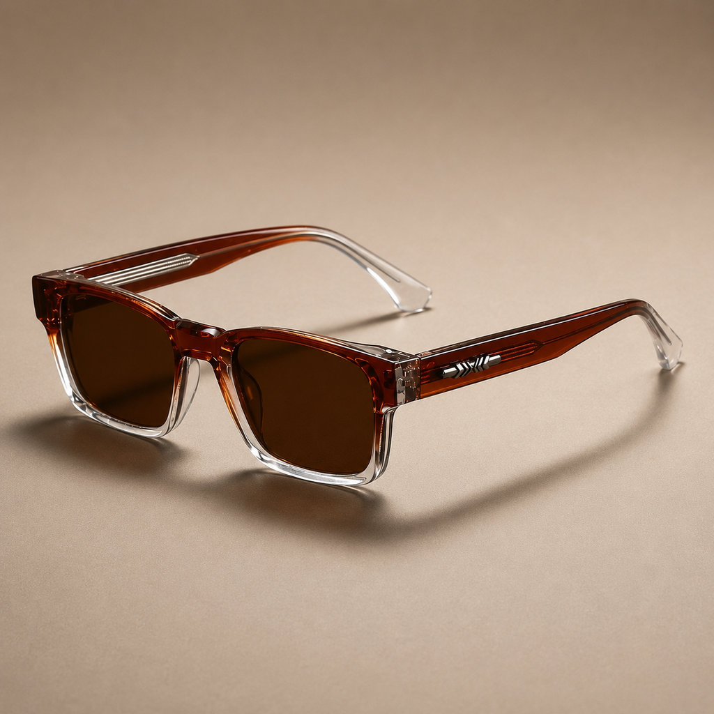 Vincent Men's Square Sunglasses – UV400 Lightweight Retro Shades