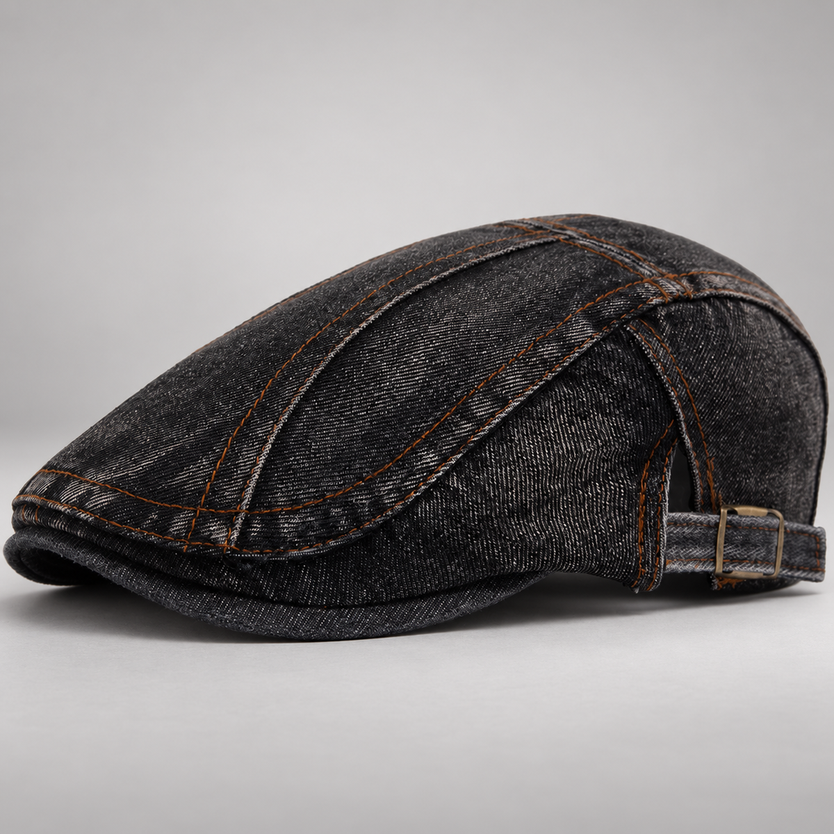 Vincent Men’s Washed Denim Flat Cap
