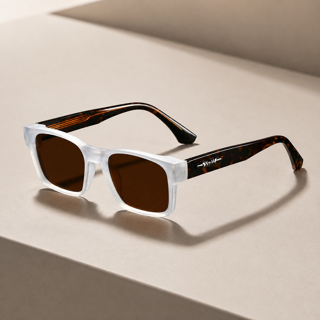 Vincent Men's Square Sunglasses – UV400 Lightweight Retro Shades