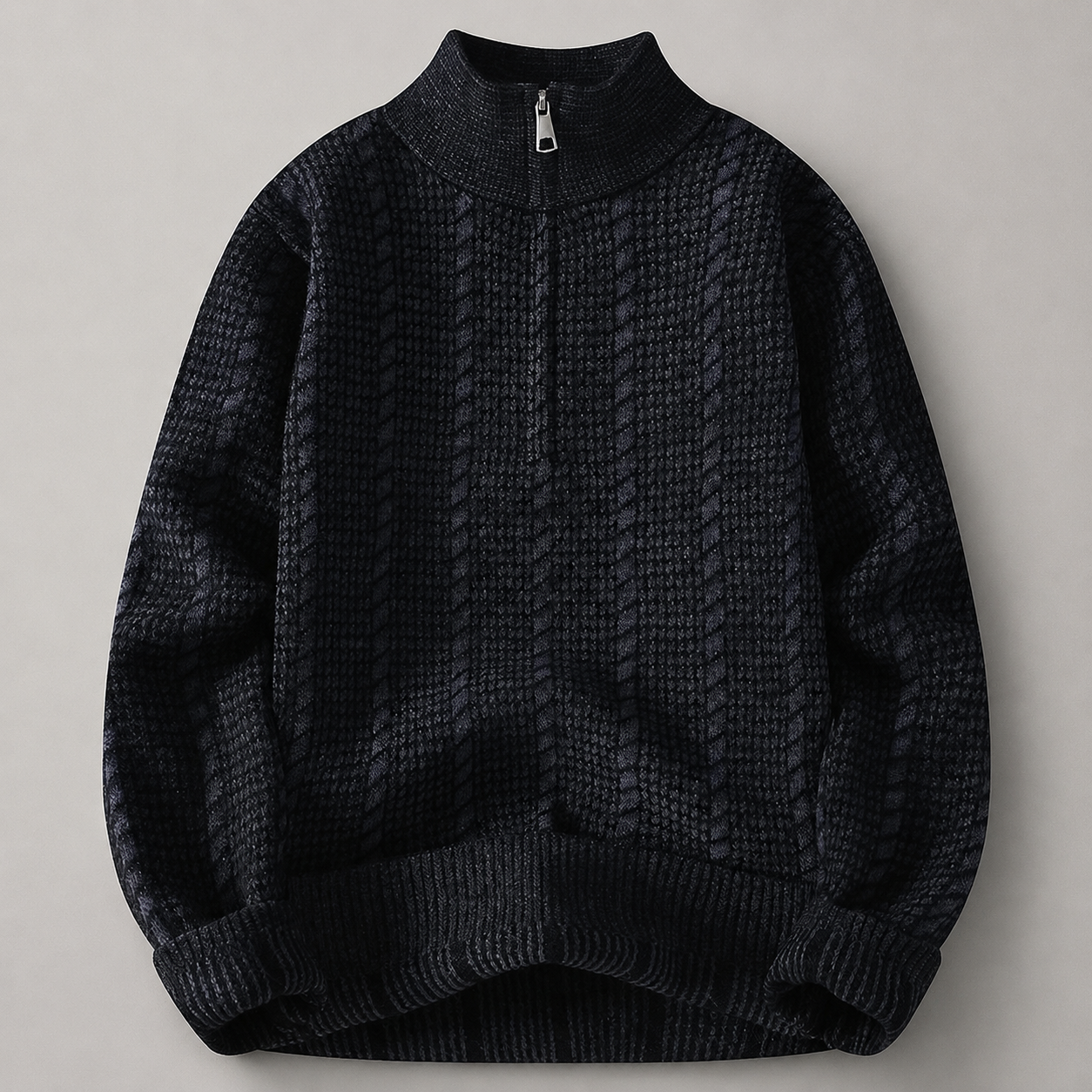 Vincent Textured Quarter-Zip Knit Sweater