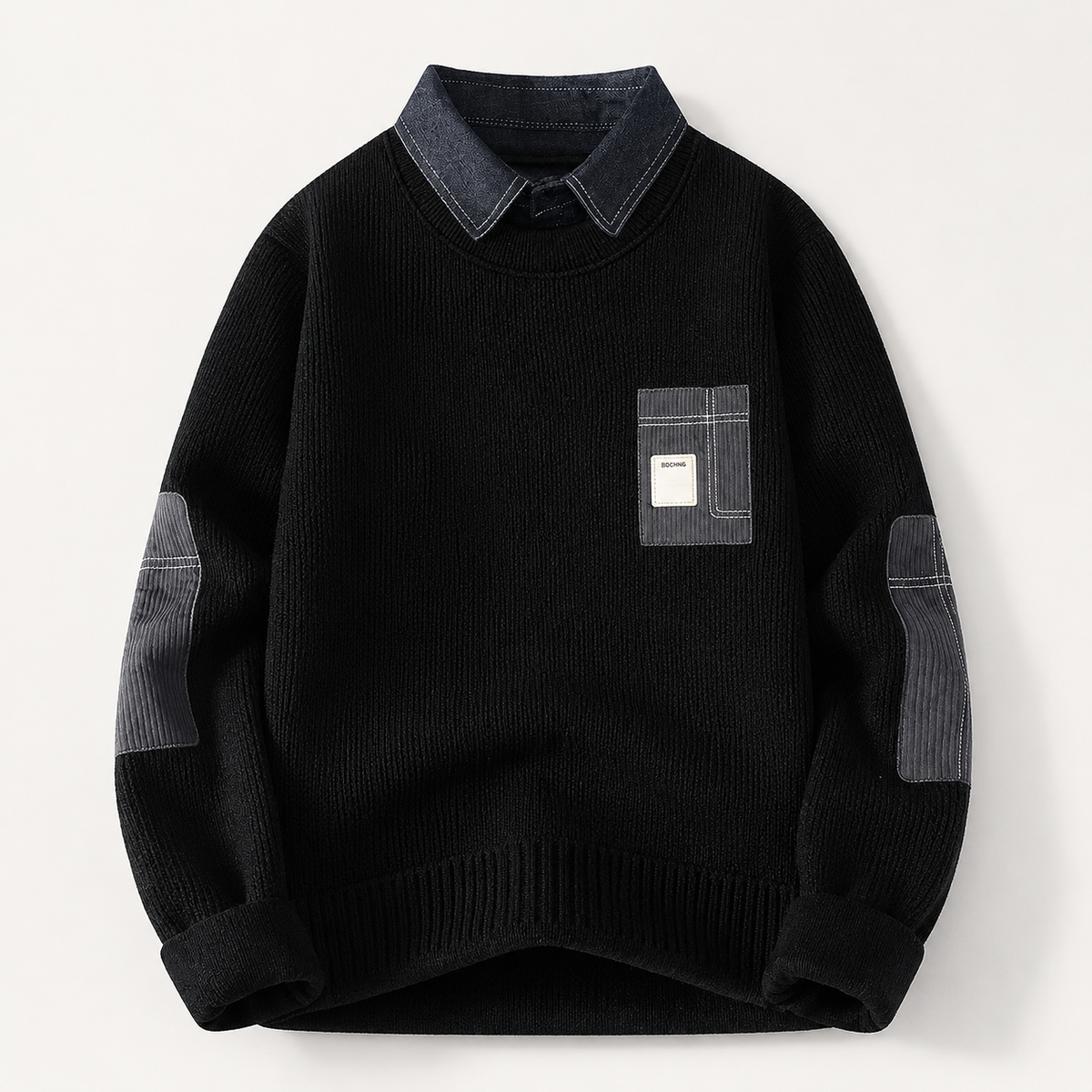 Vittorio Men's Merino Wool Knit Sweater