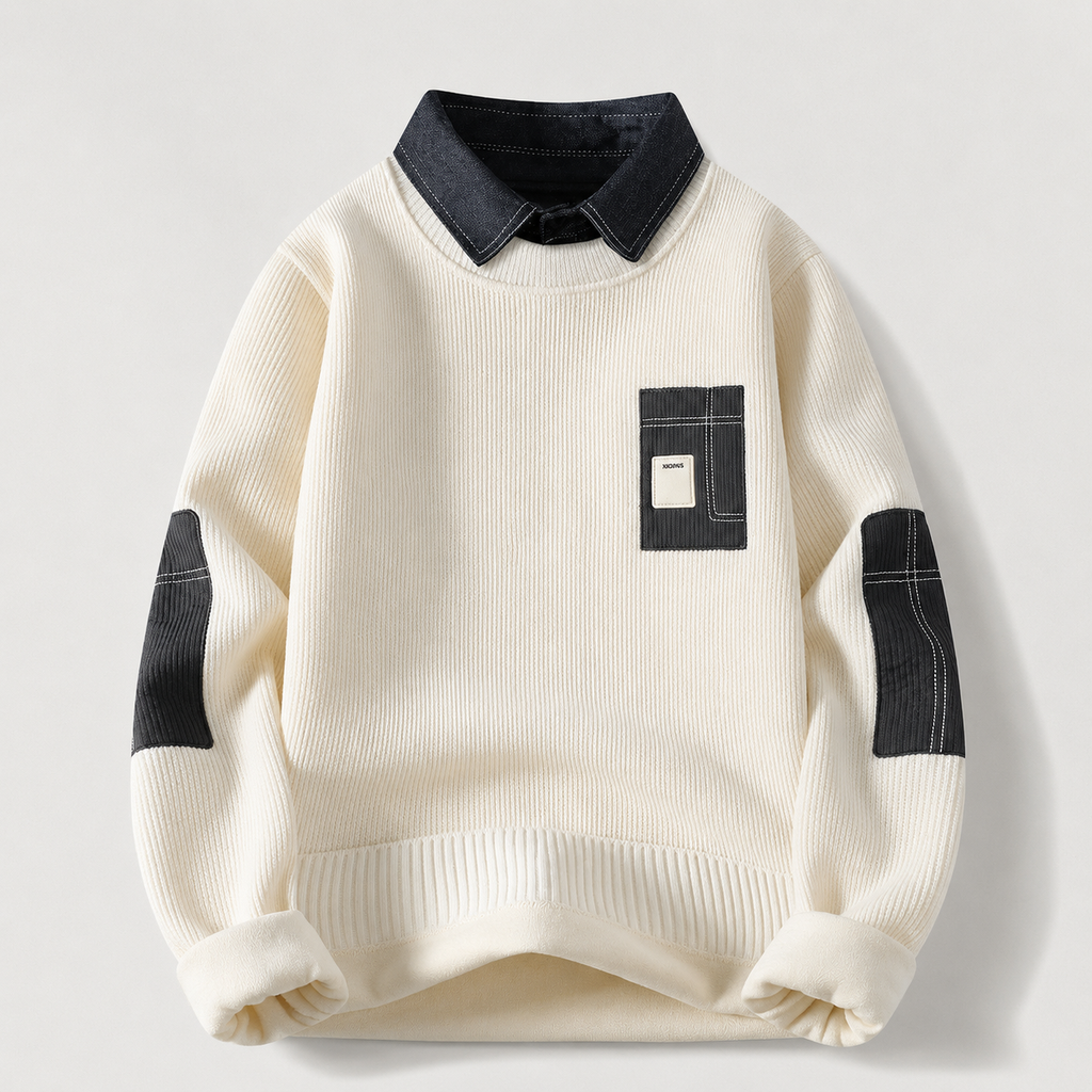 Vittorio Men's Merino Wool Knit Sweater