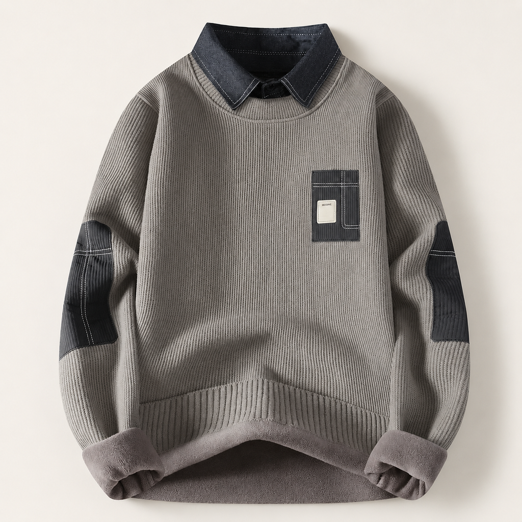 Vittorio Men's Merino Wool Knit Sweater