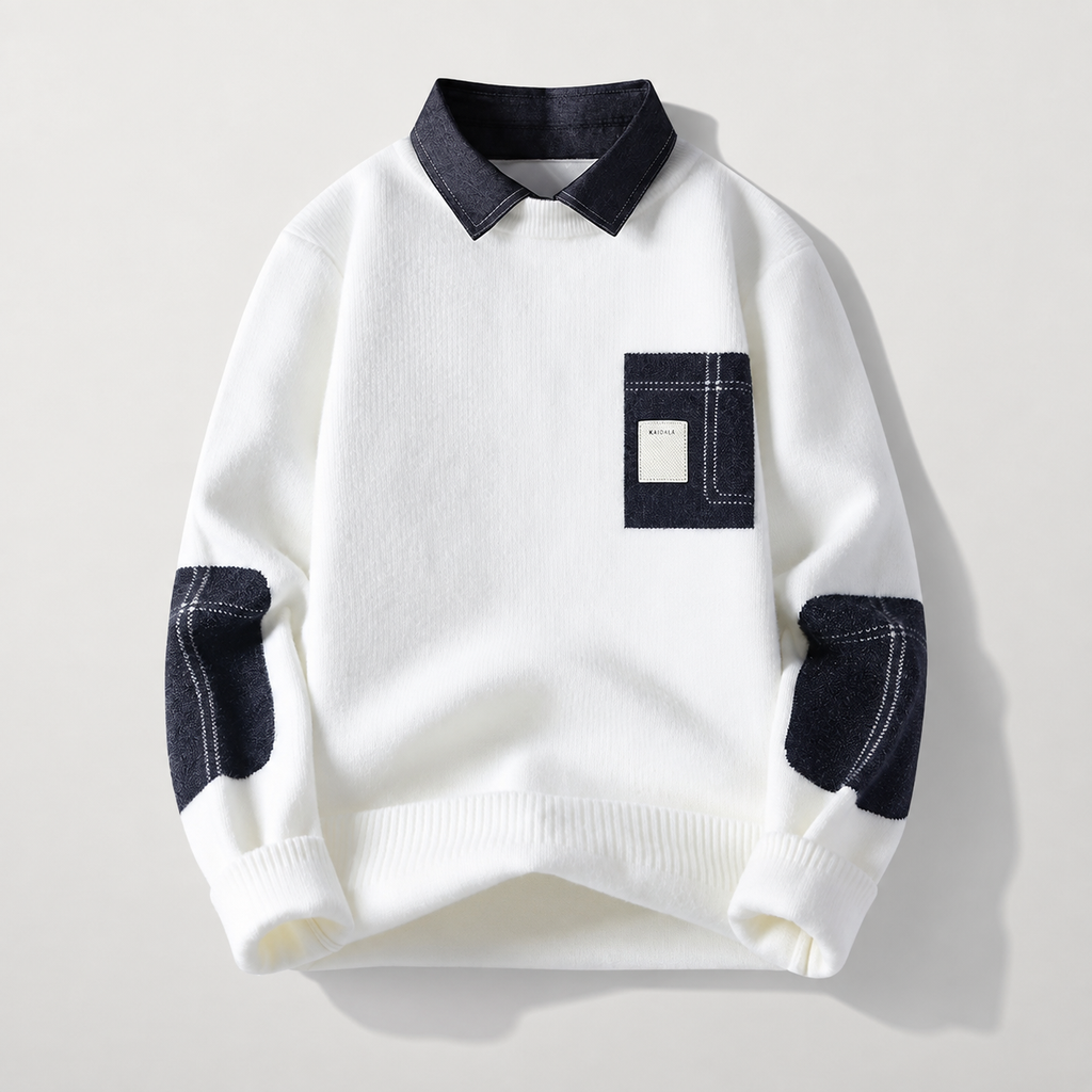 Vittorio Men's Merino Wool Knit Sweater