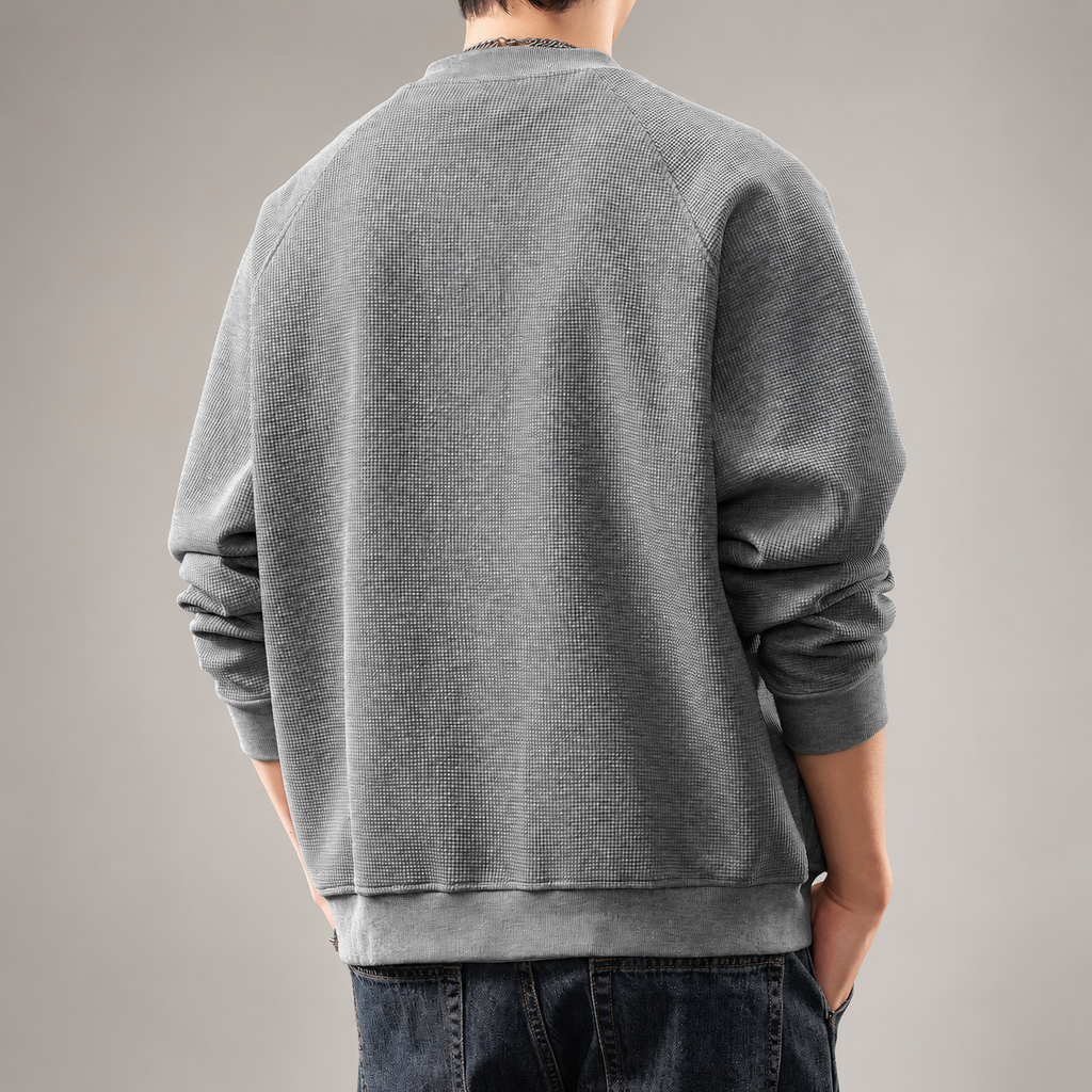 Sterling Men’s Textured Knit Bomber Cardigan