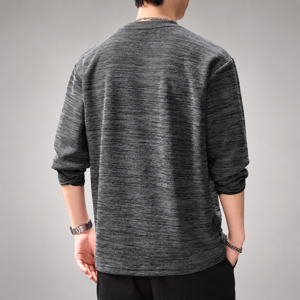 Marc Men’s Textured Crewneck Sweater – Relaxed Fit
