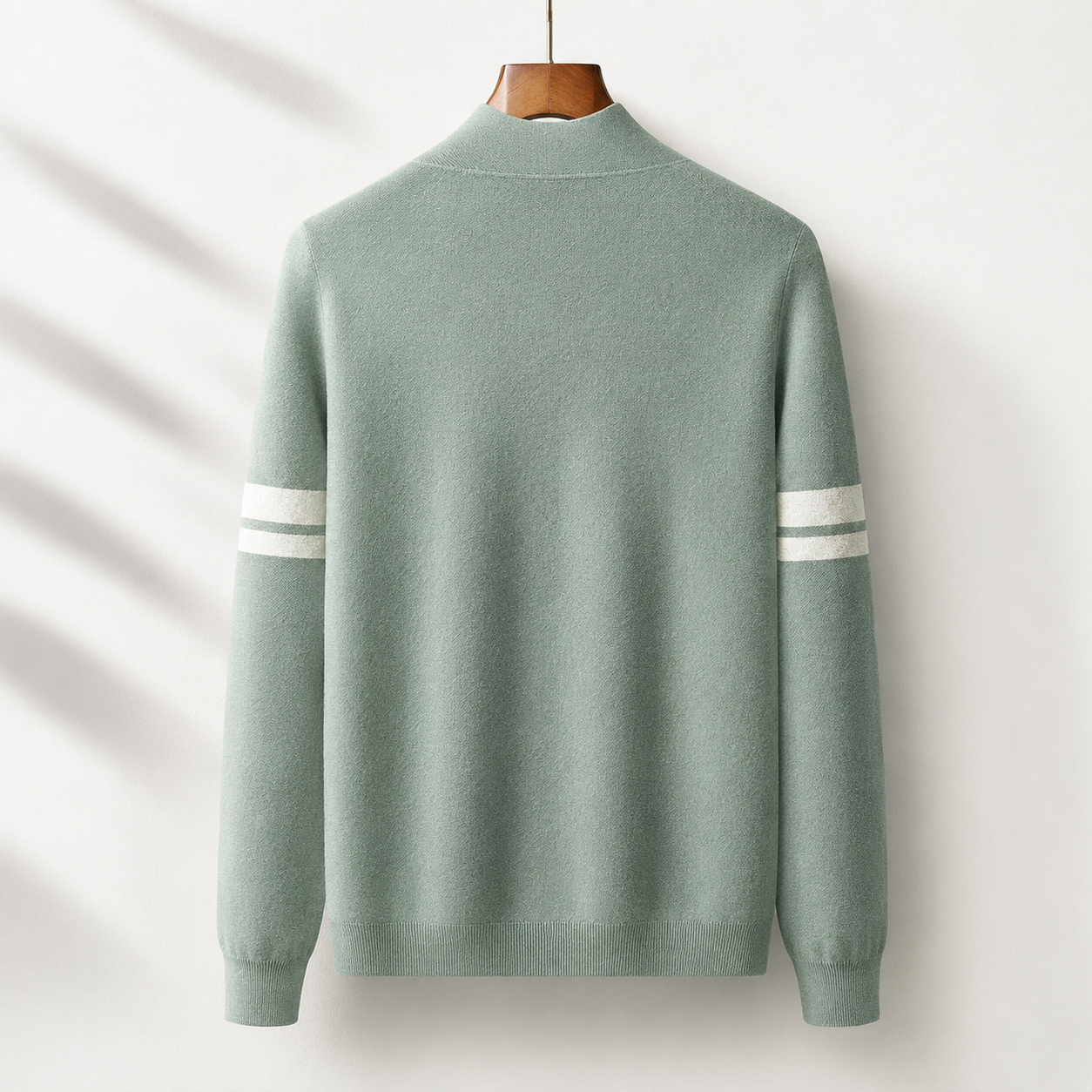 Warren Men's Merino Wool Blend Cardigan – Lightweight Knit Sweater with Pockets