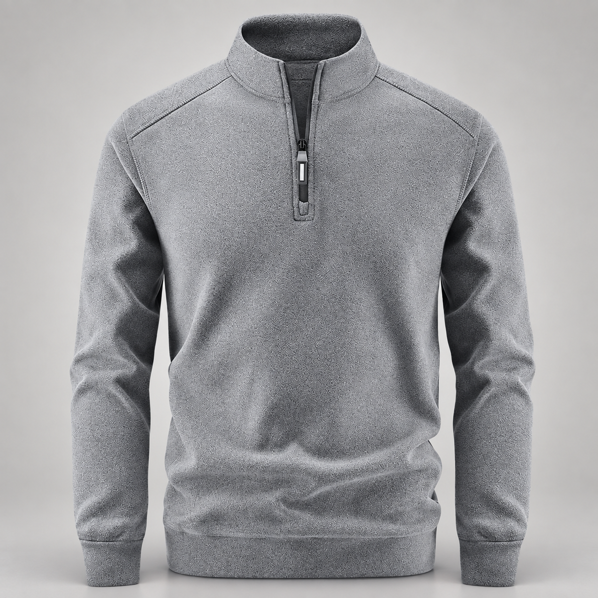 Warren Men’s Textured Quarter-Zip Stand Collar Pullover