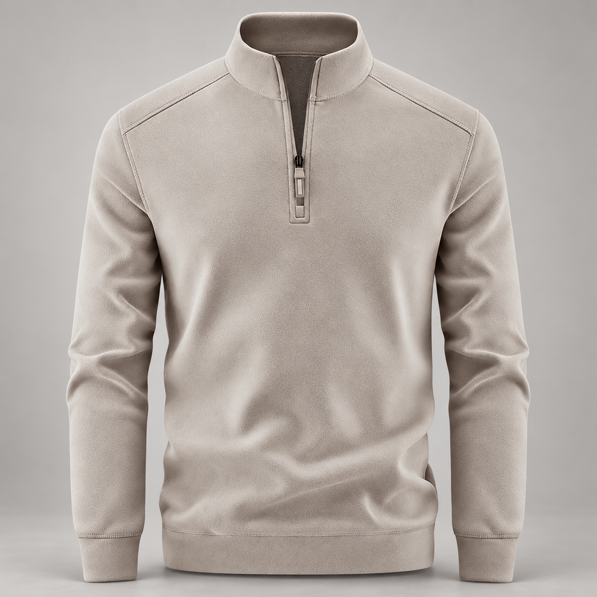 Warren Men’s Textured Quarter-Zip Stand Collar Pullover