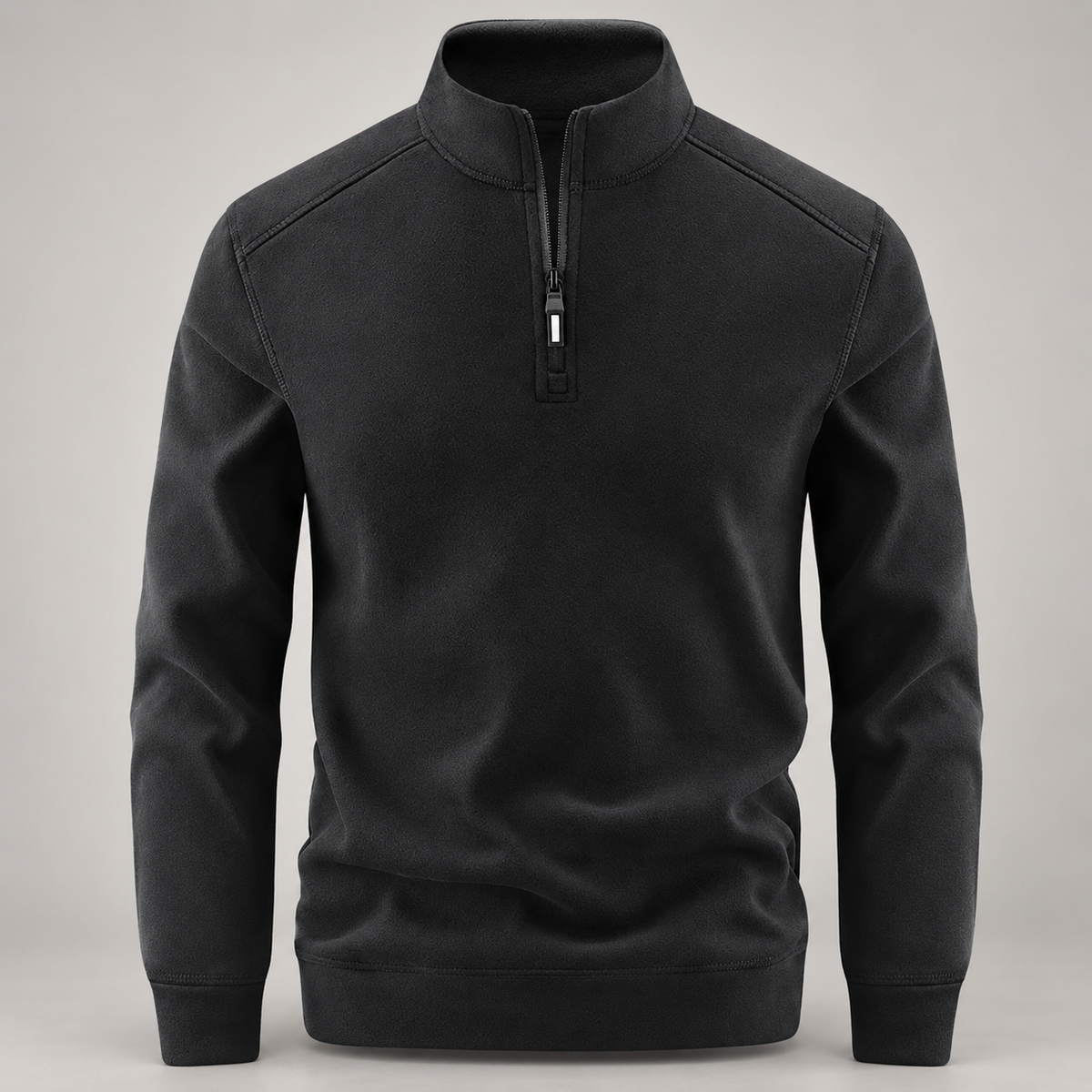 Warren Men’s Textured Quarter-Zip Stand Collar Pullover