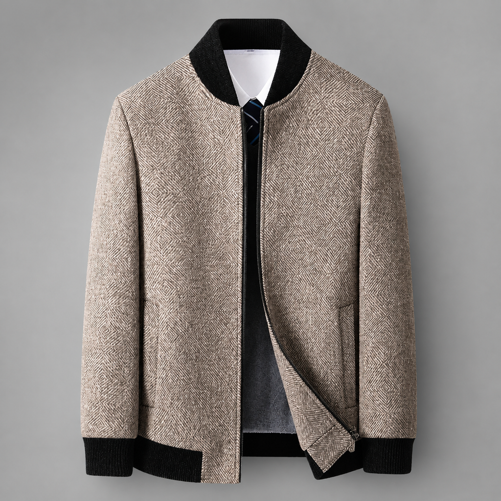 Wesley Men's Wool Blend Bomber Jacket