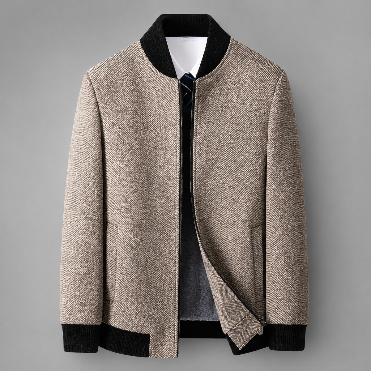 Wesley Men's Wool Blend Bomber Jacket