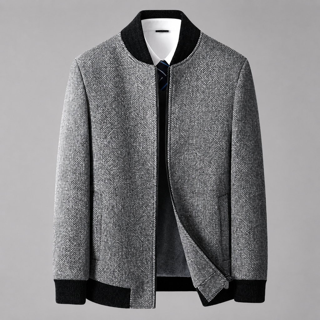 Wesley Men's Wool Blend Bomber Jacket
