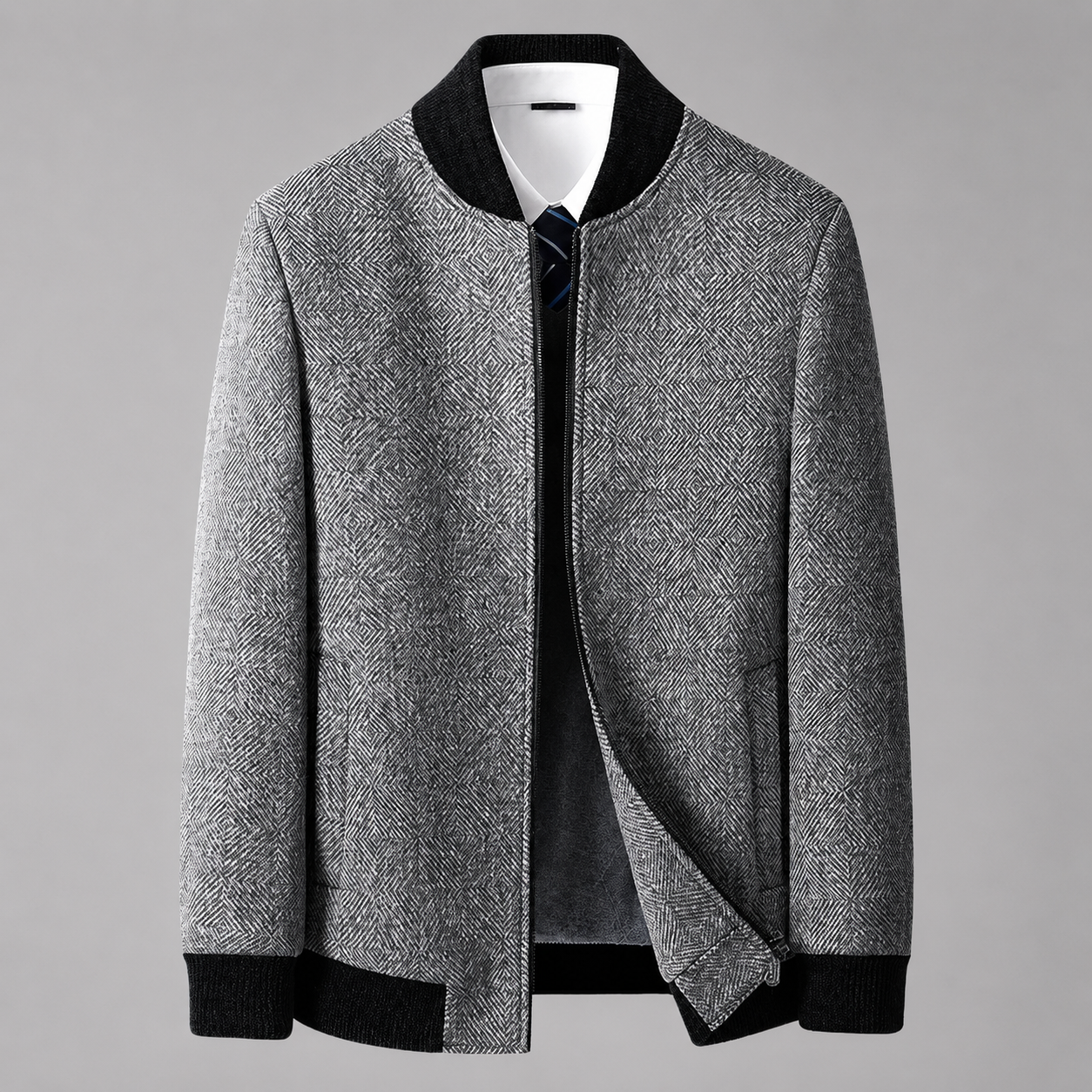 Wesley Men's Wool Blend Bomber Jacket