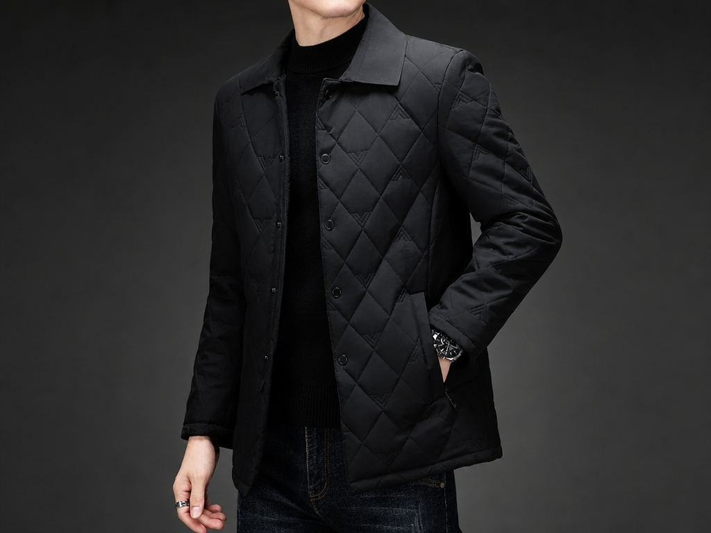 Wesley Men’s Diamond-Quilted Jacket