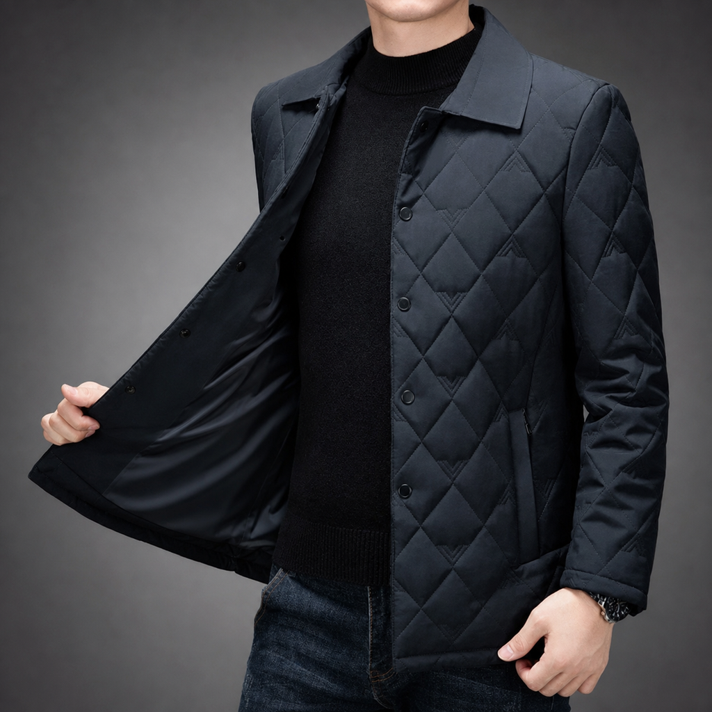 Wesley Men’s Diamond-Quilted Jacket