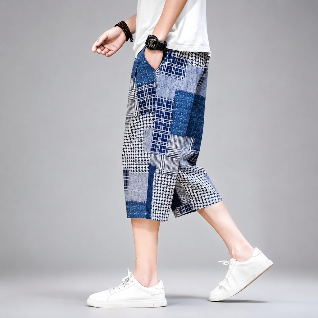Weston Men’s Patchwork Capri Shorts