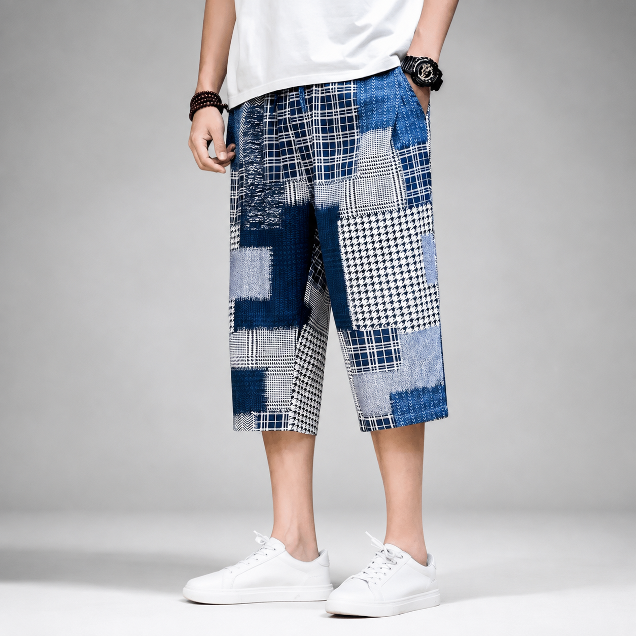 Weston Men’s Patchwork Capri Shorts