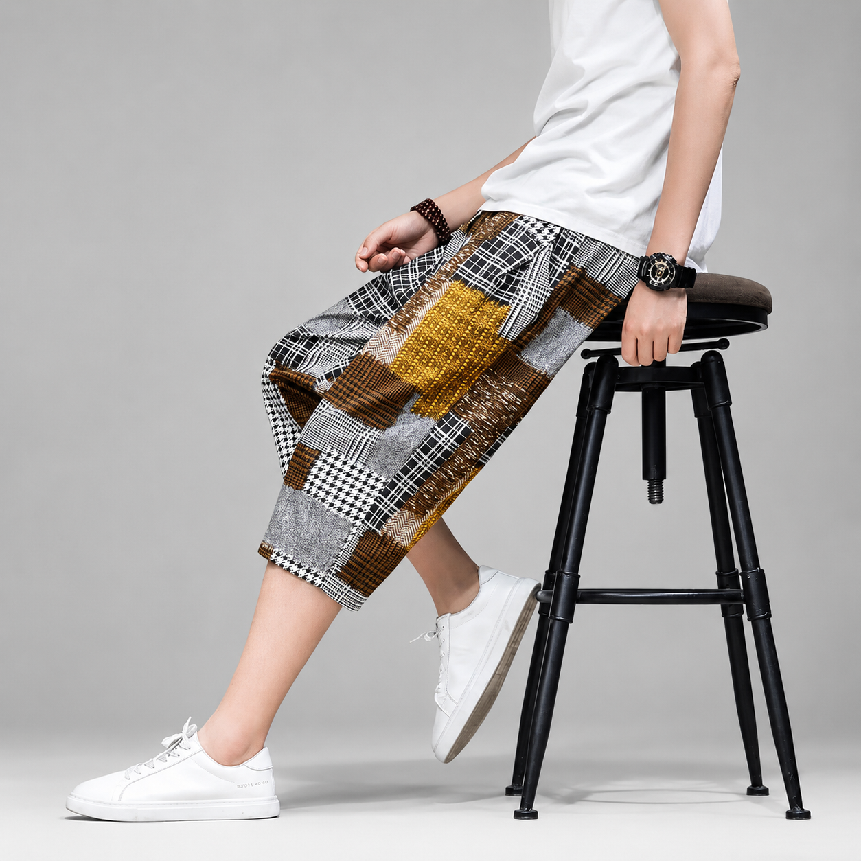 Weston Men’s Patchwork Capri Shorts