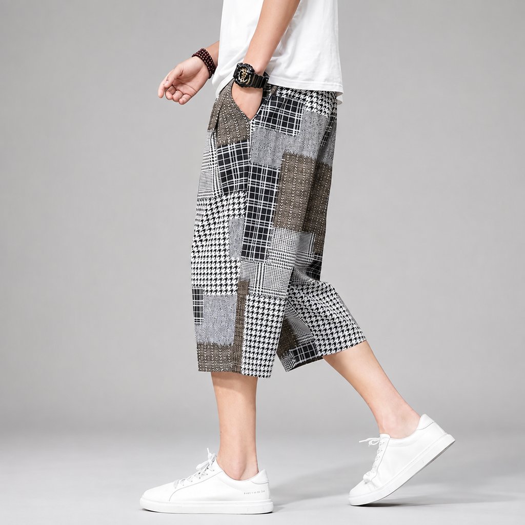 Weston Men’s Patchwork Capri Shorts