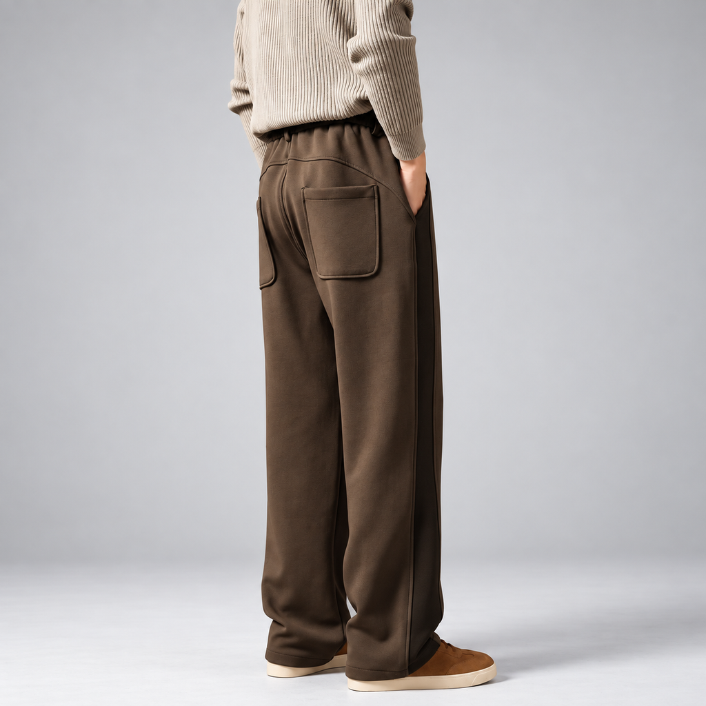 Oswald Men's Relaxed Wide-Leg Pants with Belt Loops
