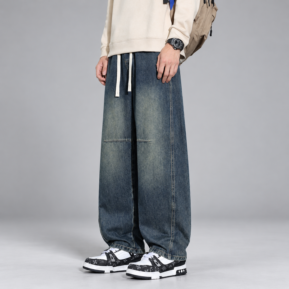 Winston Men’s Relaxed Wide-Leg Denim Pants