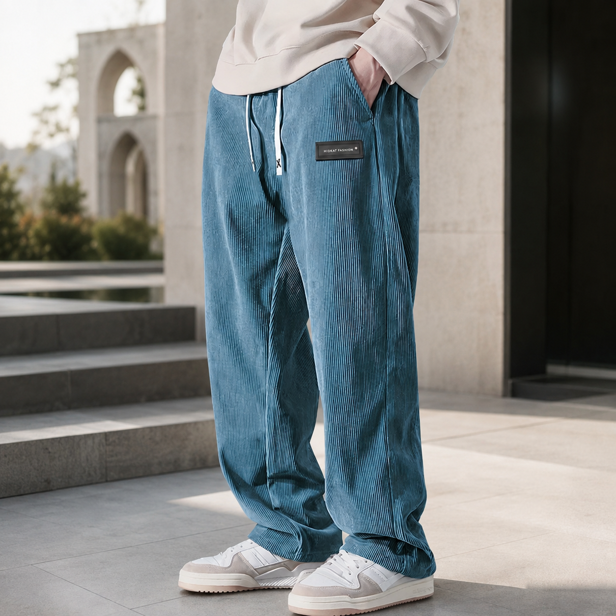 William Men’s Corduroy Drawstring Pants